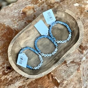 Blue & White Game Day Single Bracelet